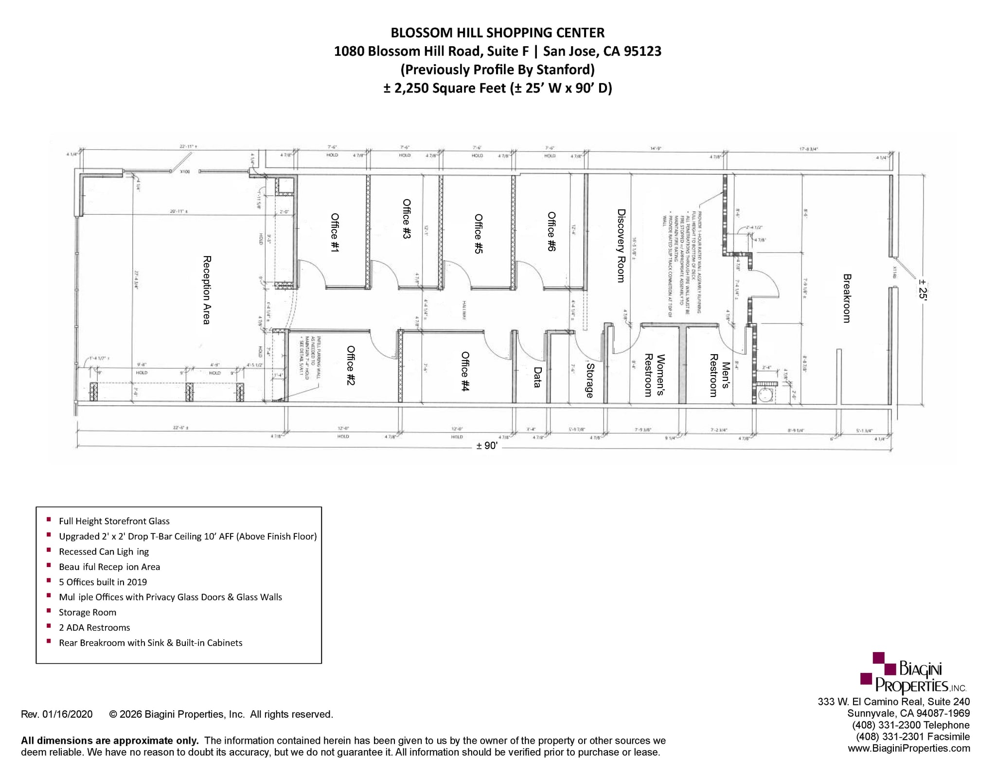 1080 Blosom Hill Rd, San Jose, CA à louer Plan d’étage– Image 1 sur 11