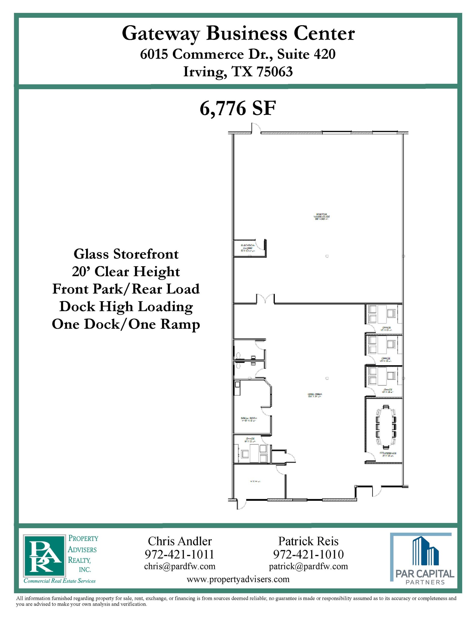 6015 Commerce Dr, Irving, TX à louer Plan d’étage– Image 1 sur 1