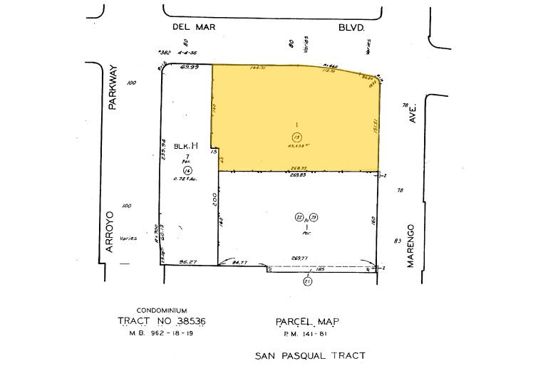 200 E Del Mar Blvd, Pasadena, CA à louer - Plan cadastral – Image 3 sur 3