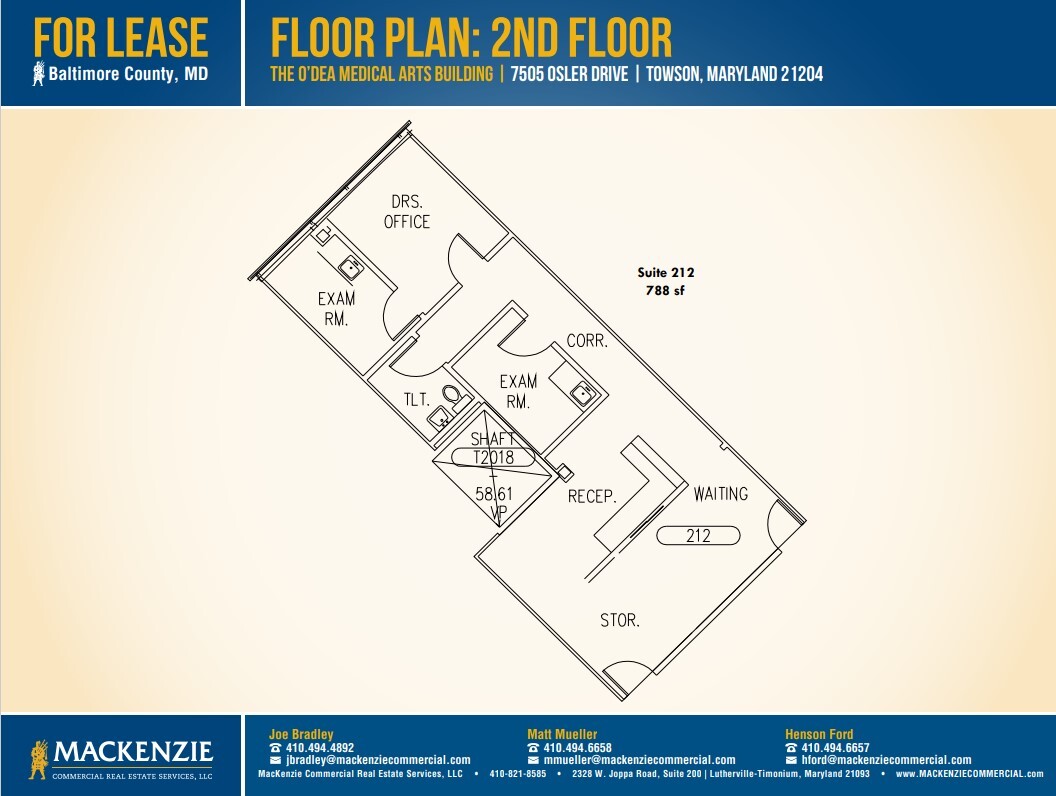 7505 Osler Dr, Towson, MD à louer Plan d’étage– Image 1 sur 1