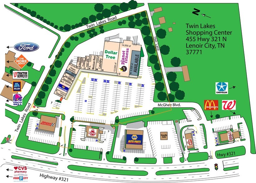 455 Highway 321 N, Lenoir City, TN à louer - Plan de site – Image 2 sur 10