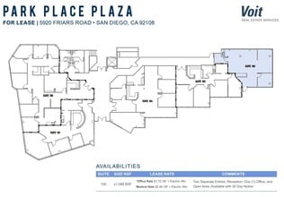 5920 Friars Rd, San Diego, CA à louer Plan d’étage– Image 1 sur 1