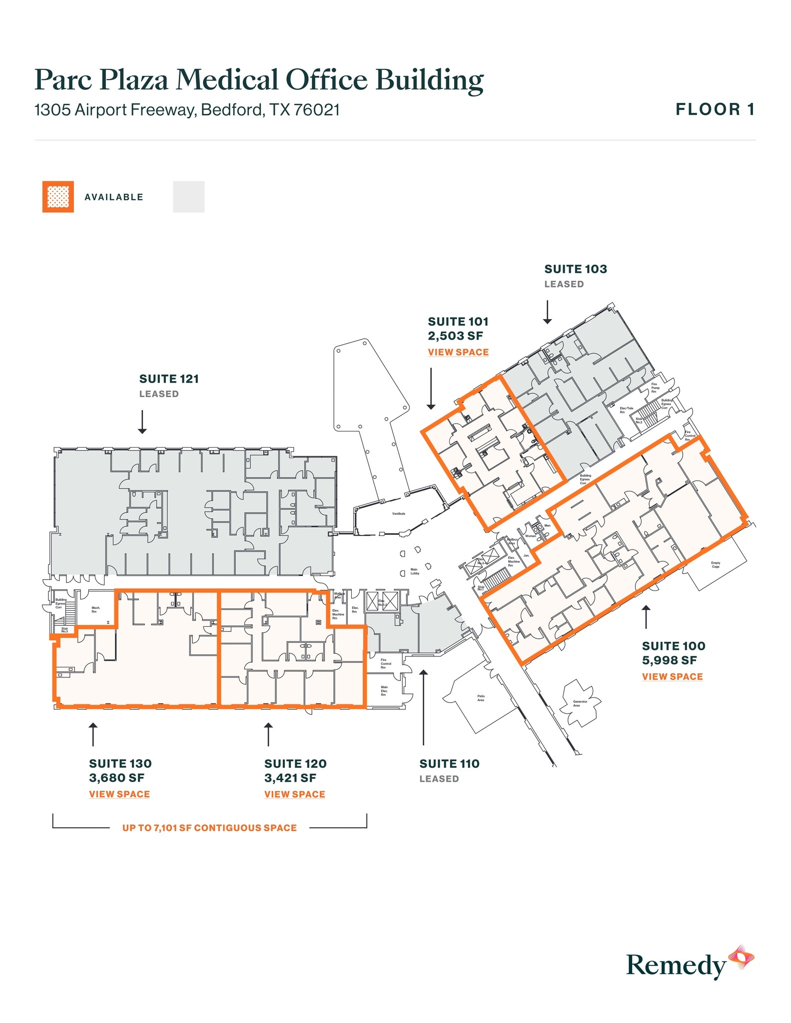 1305 Airport Fwy, Bedford, TX à louer Plan de site– Image 1 sur 2