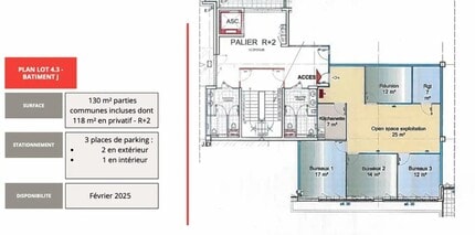 Bureau dans Saint-Priest à louer Plan d’étage– Image 1 sur 6