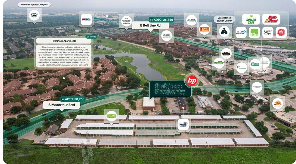 611 S MacArthur Blvd, Coppell, TX à vendre - Aérien – Image 2 sur 2