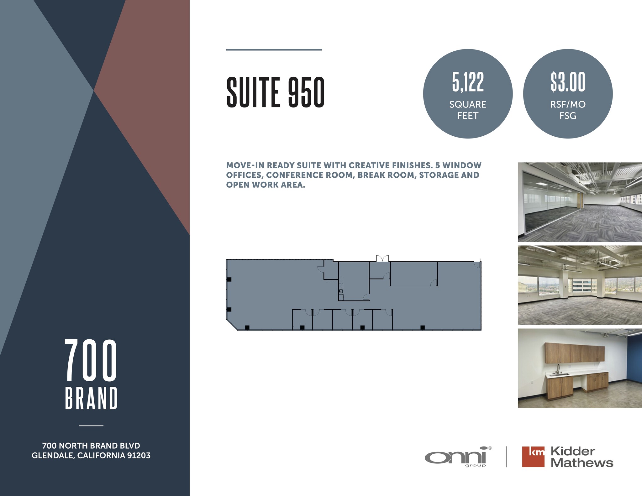 700 N Brand Blvd, Glendale, CA à louer Plan d’étage– Image 1 sur 6