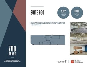 700 N Brand Blvd, Glendale, CA à louer Plan d’étage– Image 1 sur 6