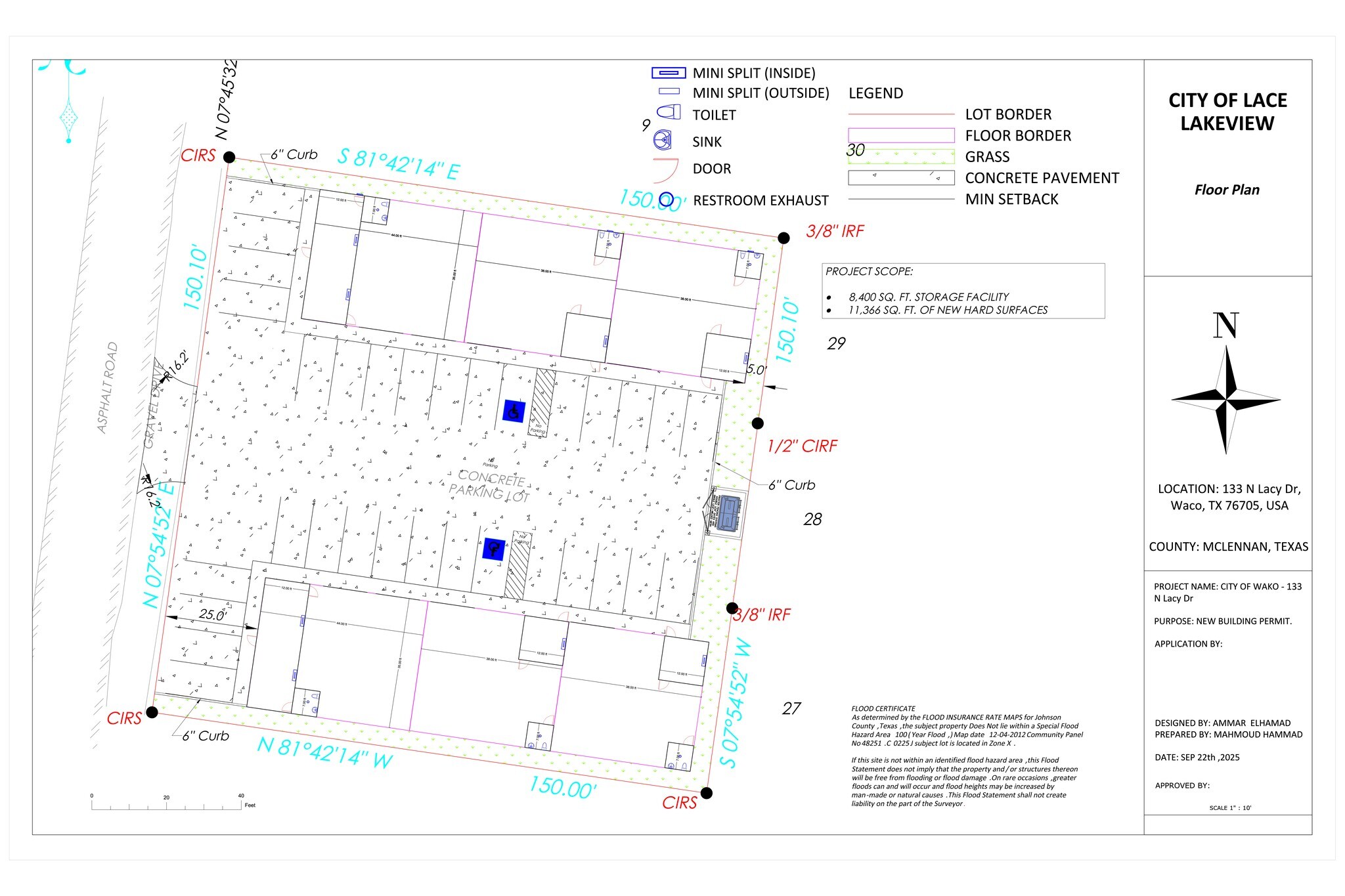 133 N Lacy Dr, Waco, TX à louer Plan de site– Image 1 sur 1