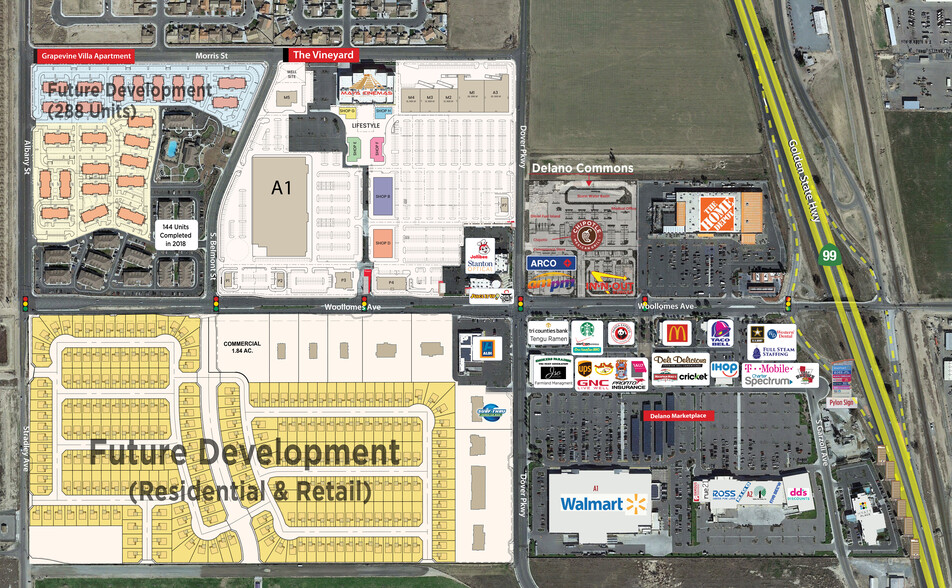 401 Woollomes Ave, Delano, CA à louer - Plan de site – Image 3 sur 4