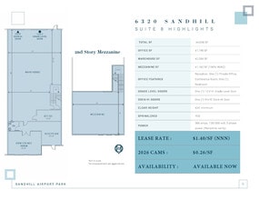 6320 S Sandhill Rd, Las Vegas, NV à louer Plan d’étage– Image 1 sur 1