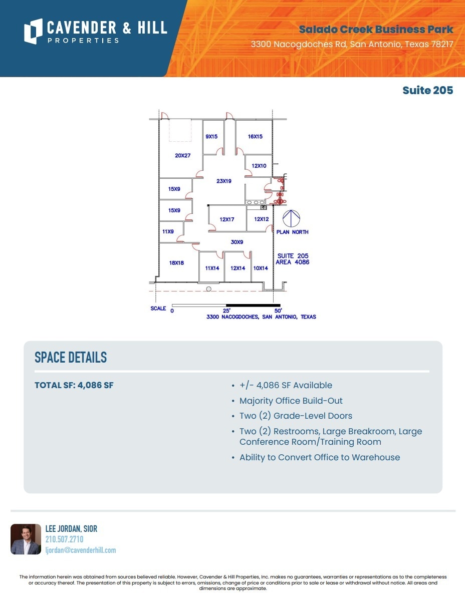 3300 Nacogdoches Rd, San Antonio, TX à louer Plan d’étage– Image 1 sur 1