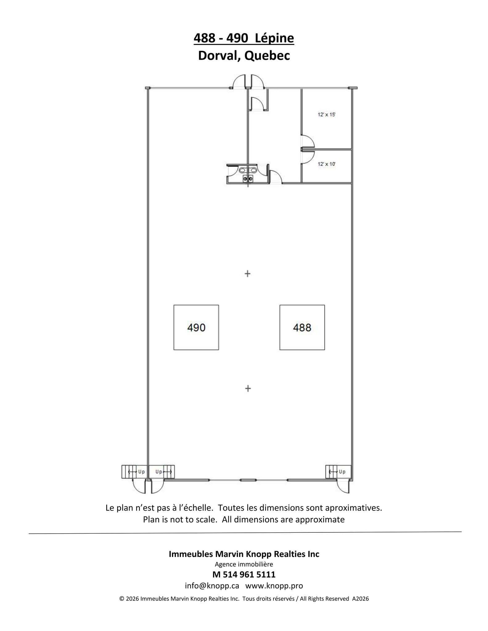 480-518 Av Lépine, Dorval, QC à louer Plan de site– Image 1 sur 1