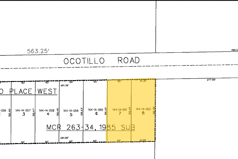 6601-6609 W Ocotillo Rd, Glendale, AZ à vendre - Plan cadastral – Image 2 sur 3