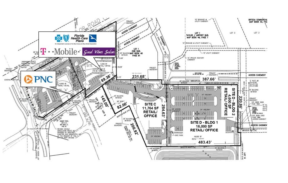 1647-1645 Taylor Rd, Port Orange, FL à vendre - Plan de site – Image 2 sur 2