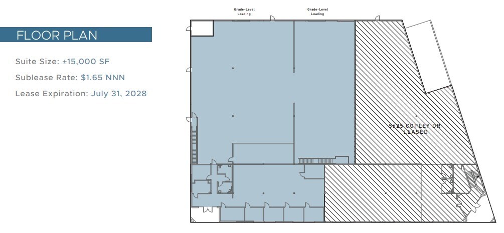 5625-5629 Copley Dr, San Diego, CA à louer Plan d’étage– Image 1 sur 9