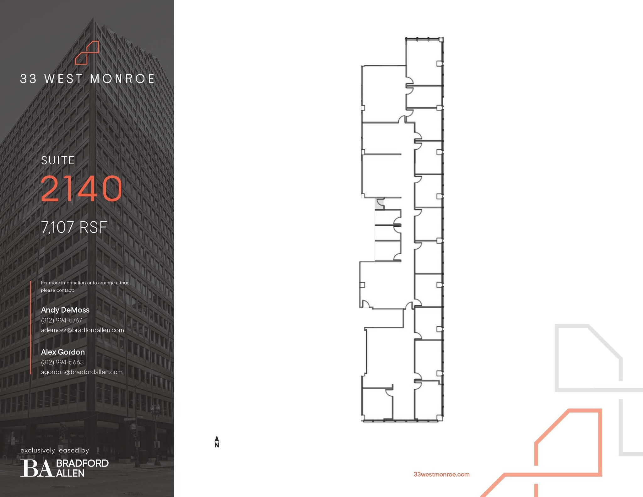 33 W Monroe St, Chicago, IL à louer Plan d’étage– Image 1 sur 4
