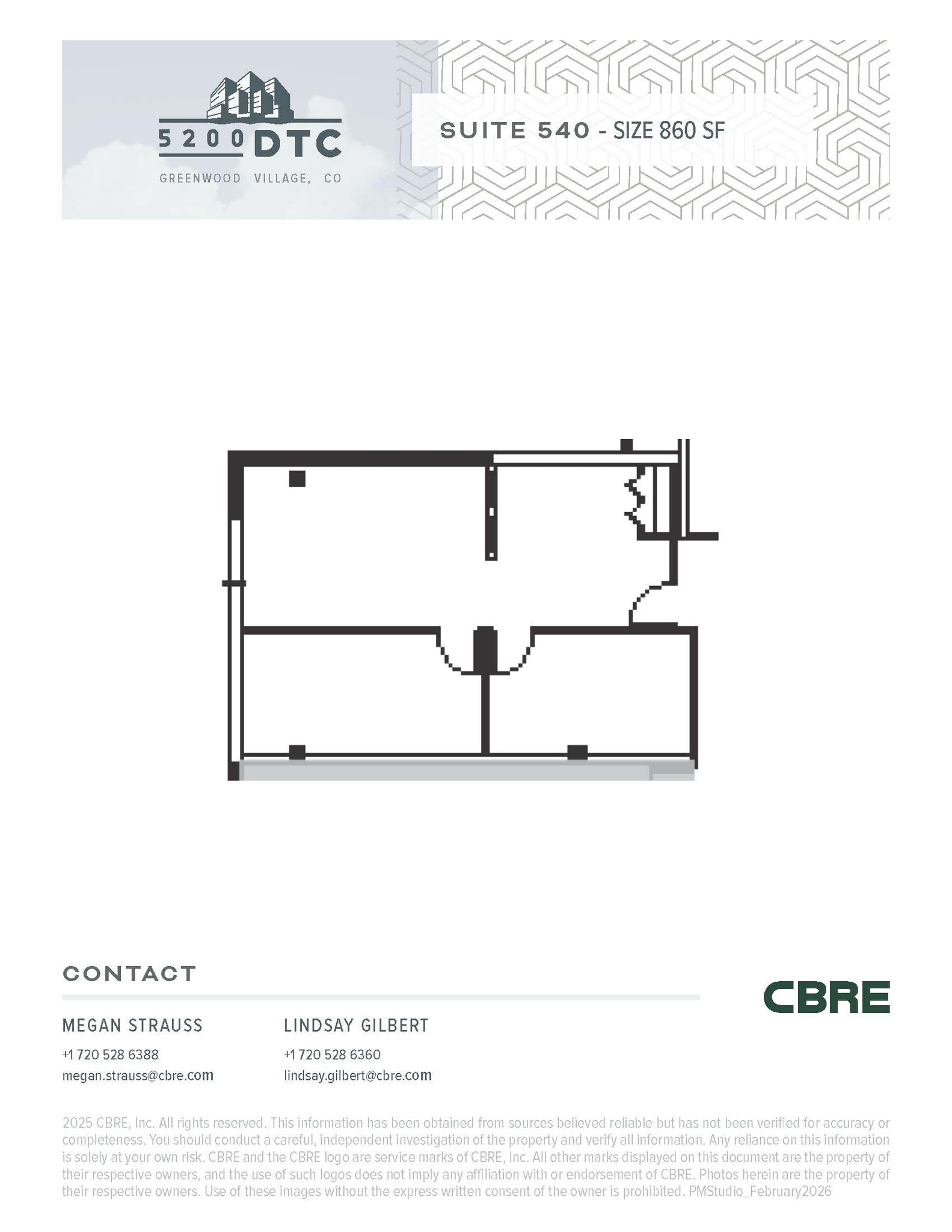 5200 Dtc Pky, Greenwood Village, CO à louer Plan d’étage– Image 1 sur 1