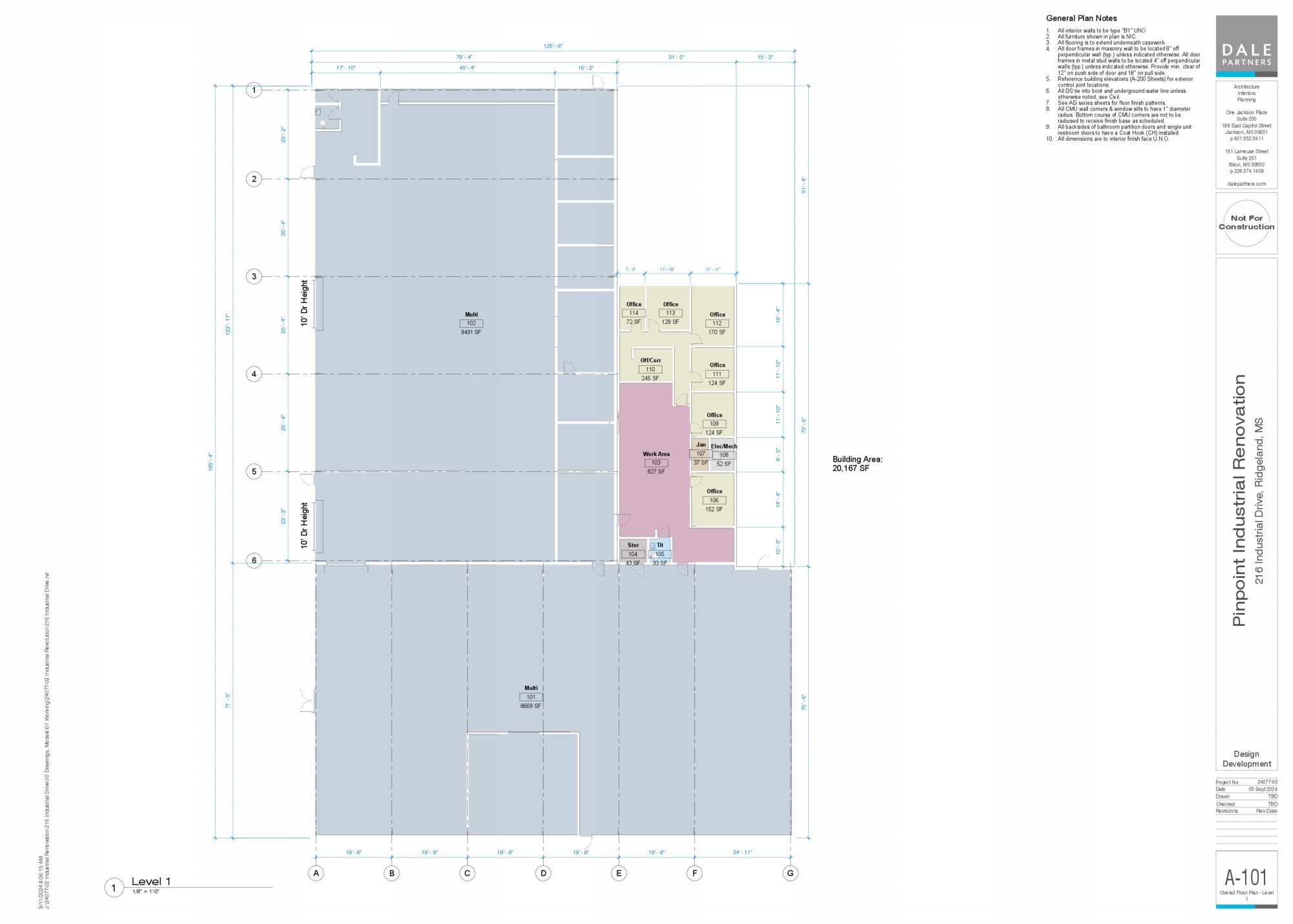 216 Industrial Dr, Ridgeland, MS à louer Plan d’étage– Image 1 sur 1
