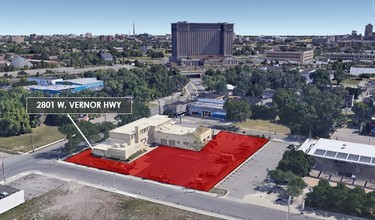 2801 W Vernor Hwy, Detroit, MI - VUE AÉRIENNE  vue de carte