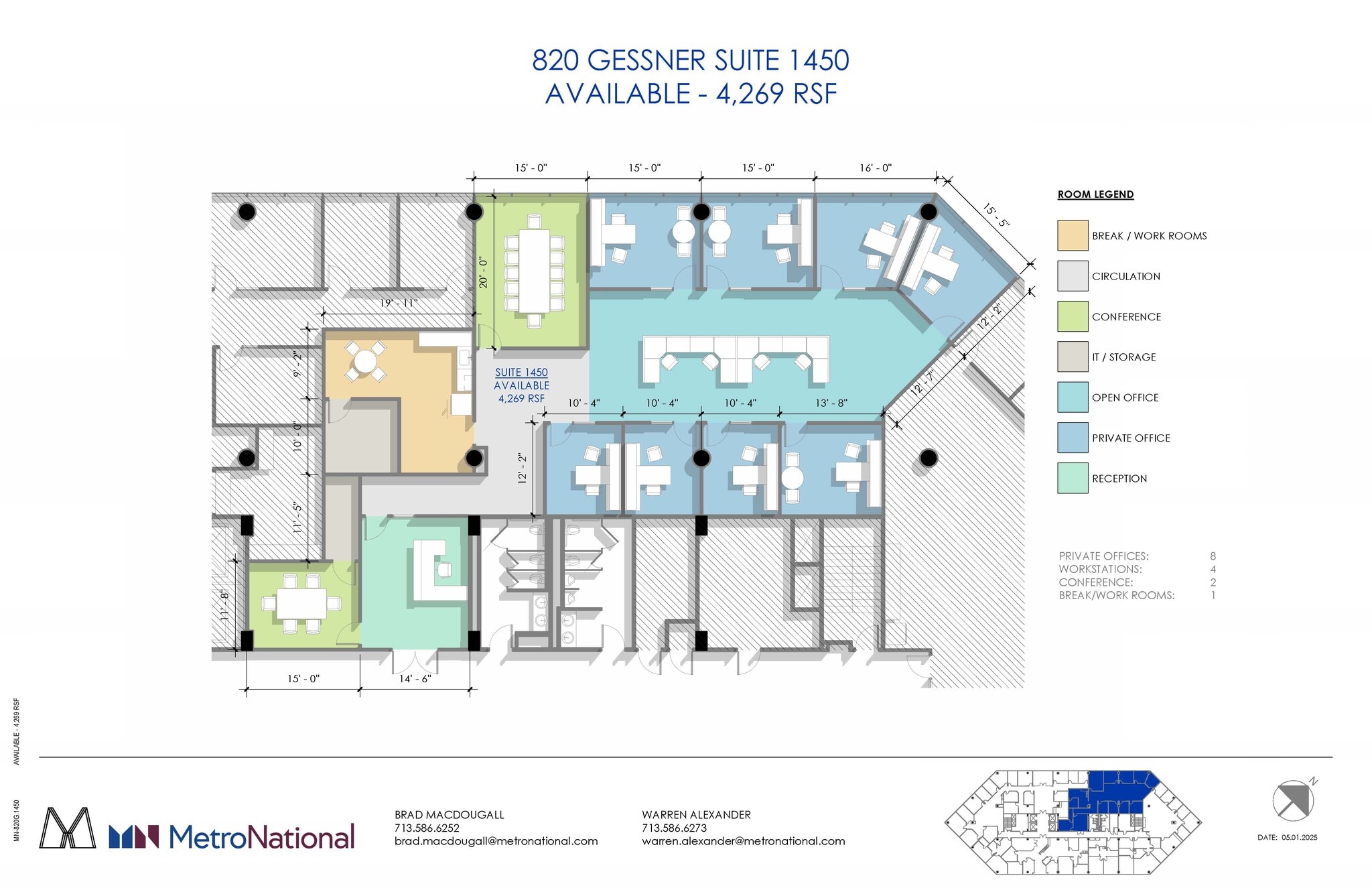 820 Gessner Rd, Houston, TX à louer Plan d’étage– Image 1 sur 1