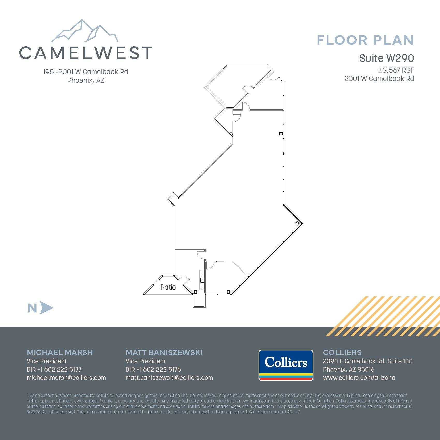 2001 W Camelback Rd, Phoenix, AZ à louer Plan d’étage– Image 1 sur 1