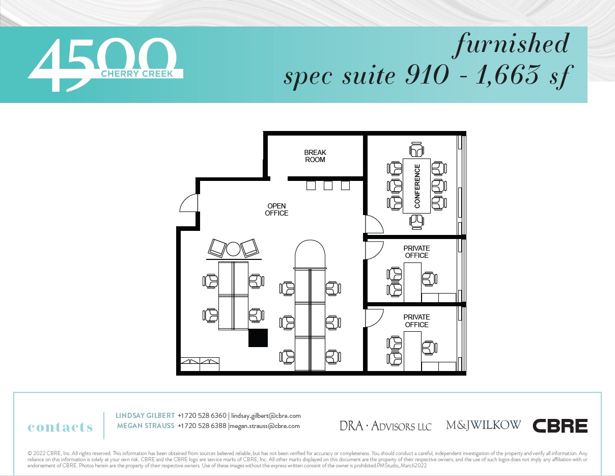 4500 S Cherry Creek Dr, Denver, CO à louer Plan d’étage– Image 1 sur 1