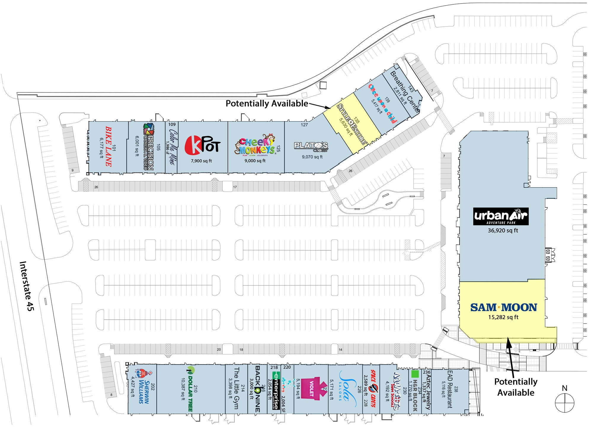 17937-17945 I-45 S, Shenandoah, TX à louer Plan de site– Image 1 sur 1