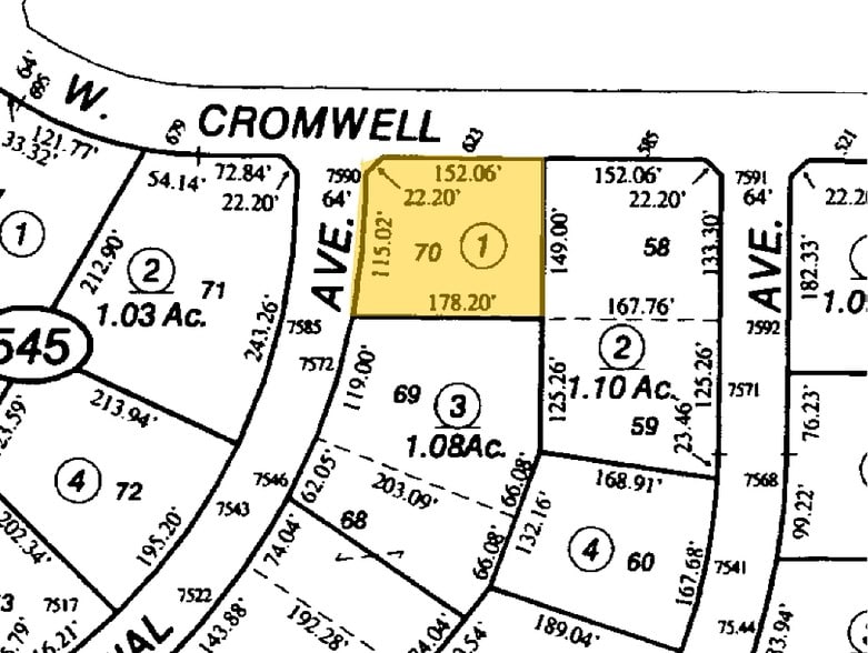 7590 N Colonial Ave, Fresno, CA à louer - Plan cadastral – Image 3 sur 7