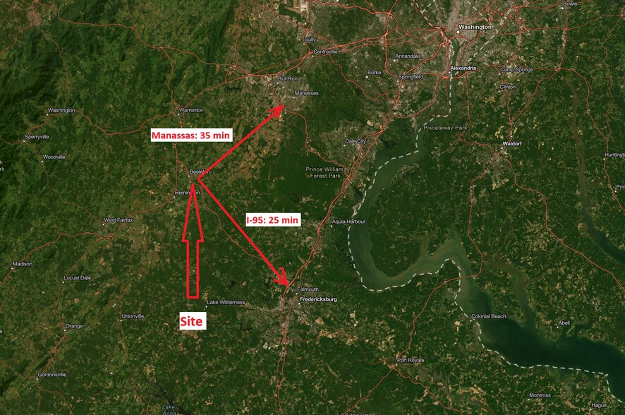 Route 17/Energy & Schoolhouse rd, Bealeton, VA à louer - Aérien – Image 2 sur 2