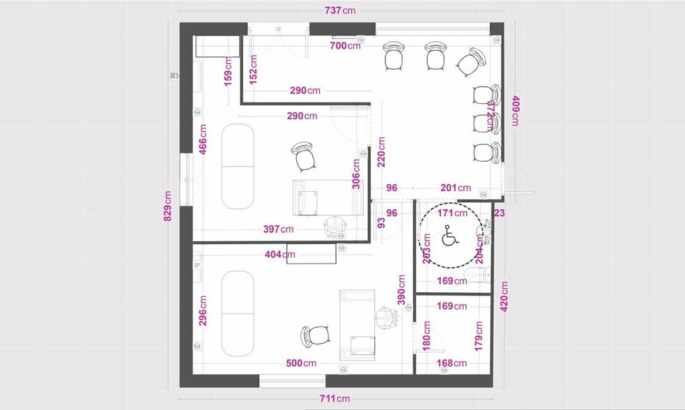 Bureau dans Léon à louer - Plan d’étage – Image 2 sur 2