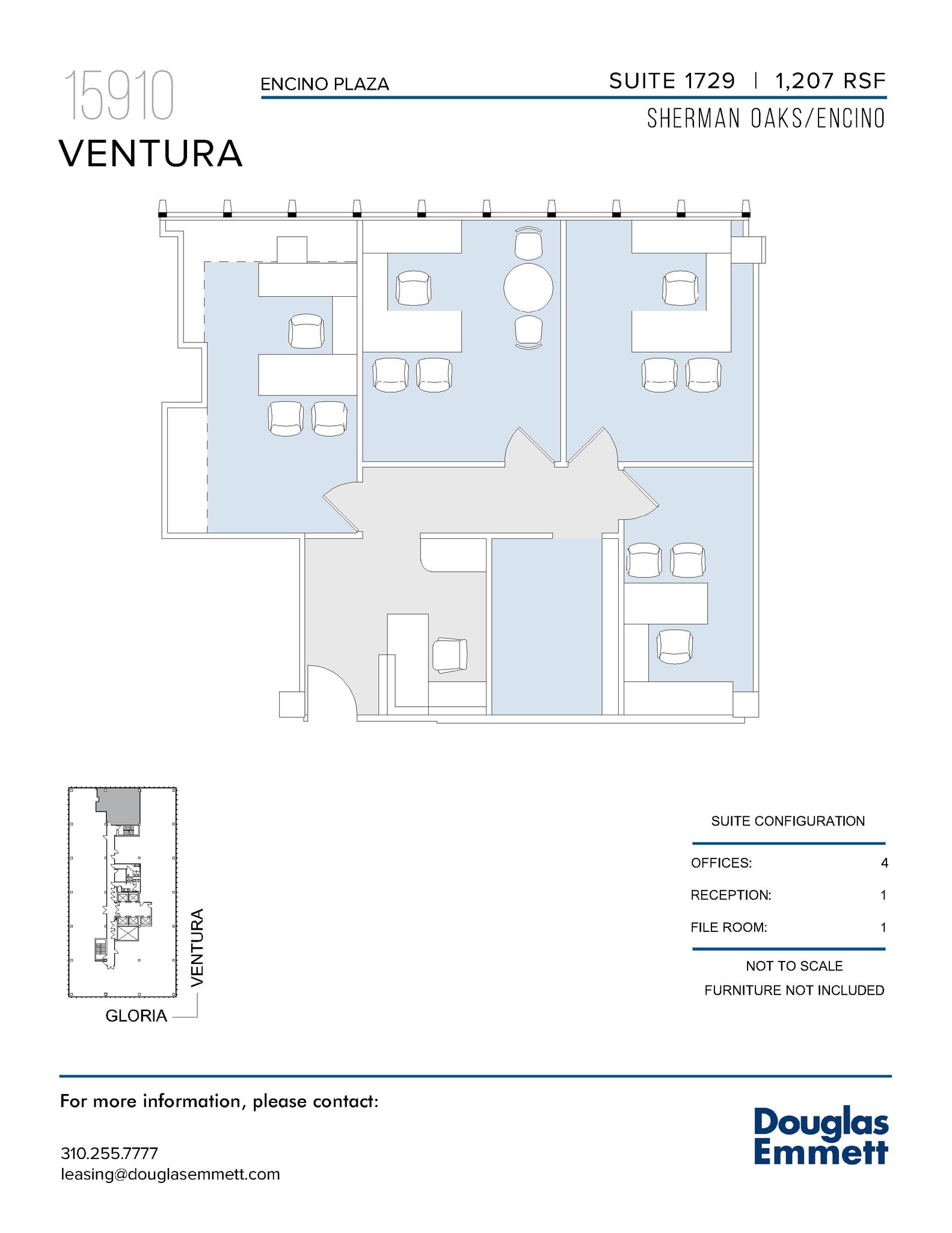 15910 Ventura Blvd, Encino, CA à louer Plan d’étage– Image 1 sur 1