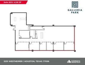 5251 Westheimer Rd, Houston, TX à louer Plan d’étage– Image 1 sur 1