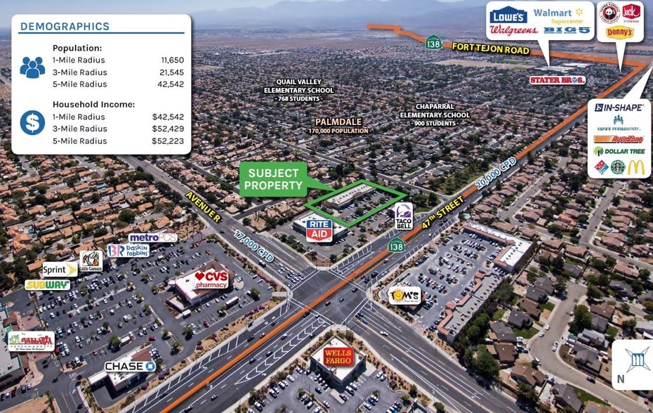 47th St, Palmdale, CA à louer - Aérien – Image 2 sur 3