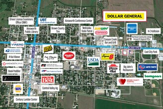 1093 E 4th St, Ainsworth, NE - Vue aérienne vue de carte