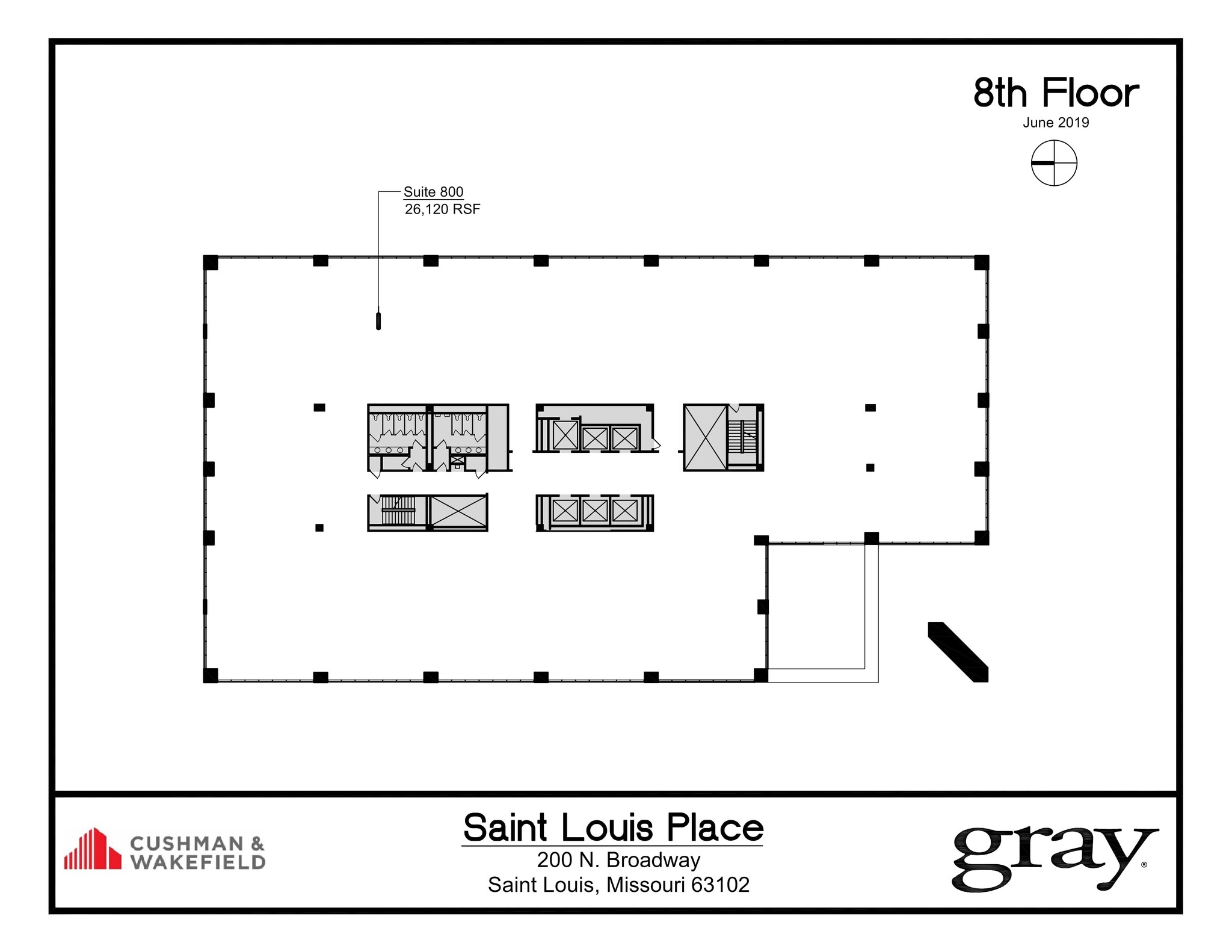 200 N Broadway, Saint Louis, MO à louer Plan d’étage– Image 1 sur 6