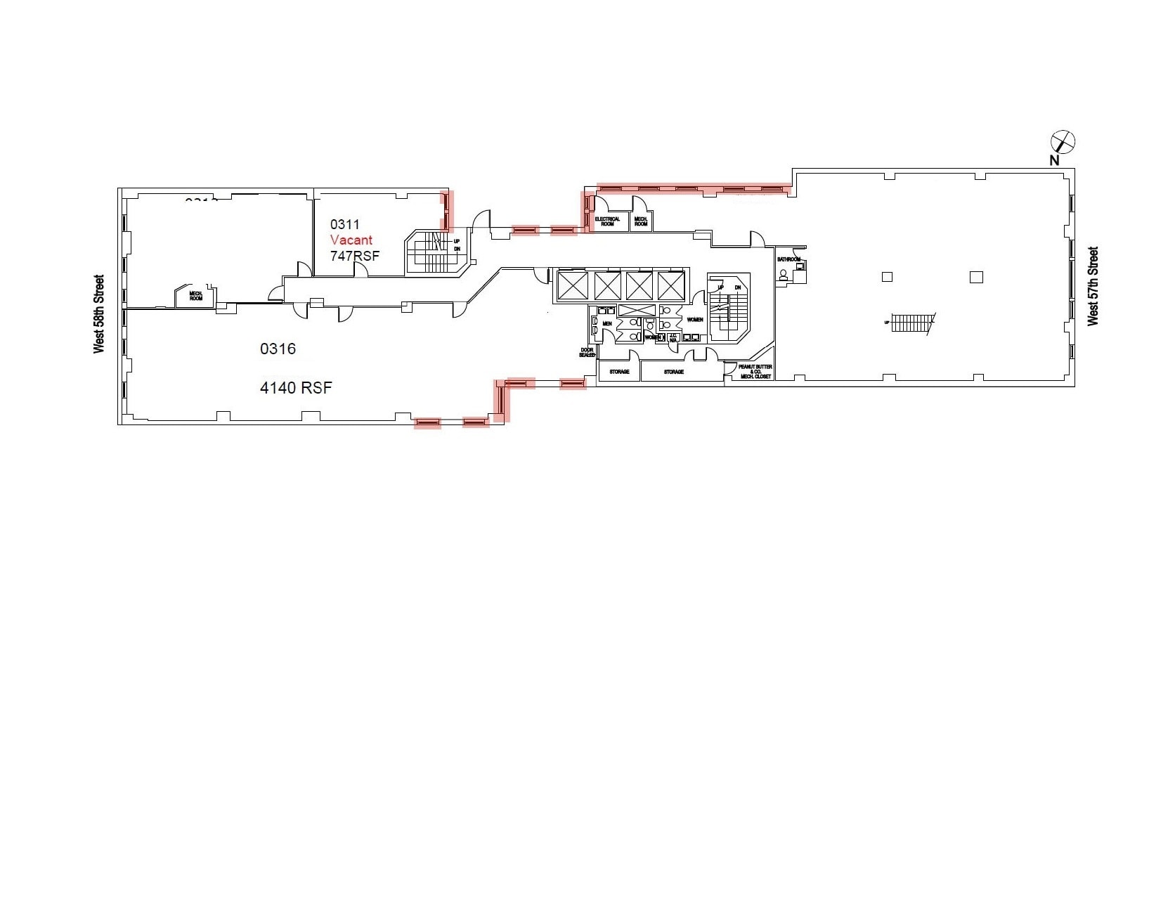 119-121 W 57th St, New York, NY à louer Plan d’étage– Image 1 sur 1