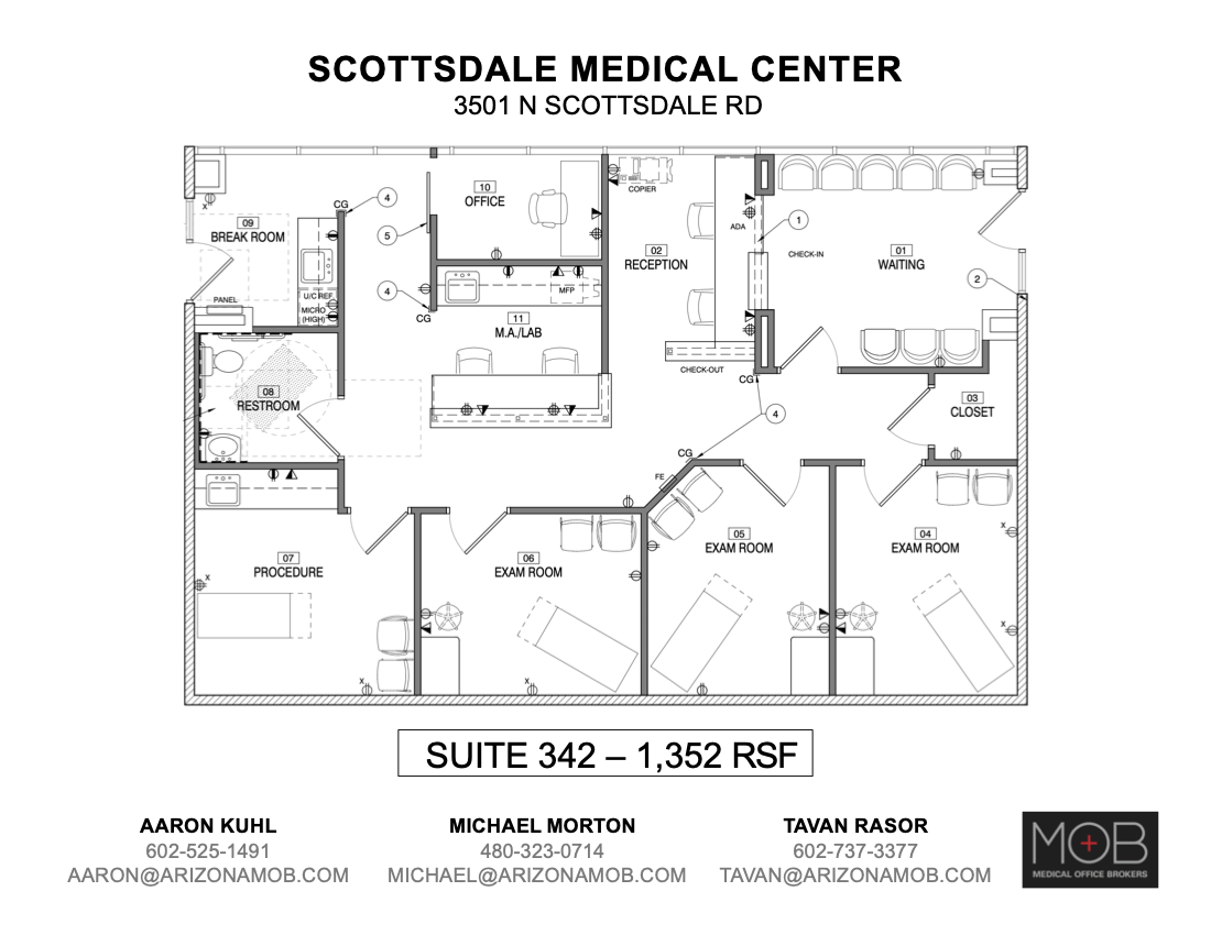 3501 N Scottsdale Rd, Scottsdale, AZ à louer Plan d’étage– Image 1 sur 1