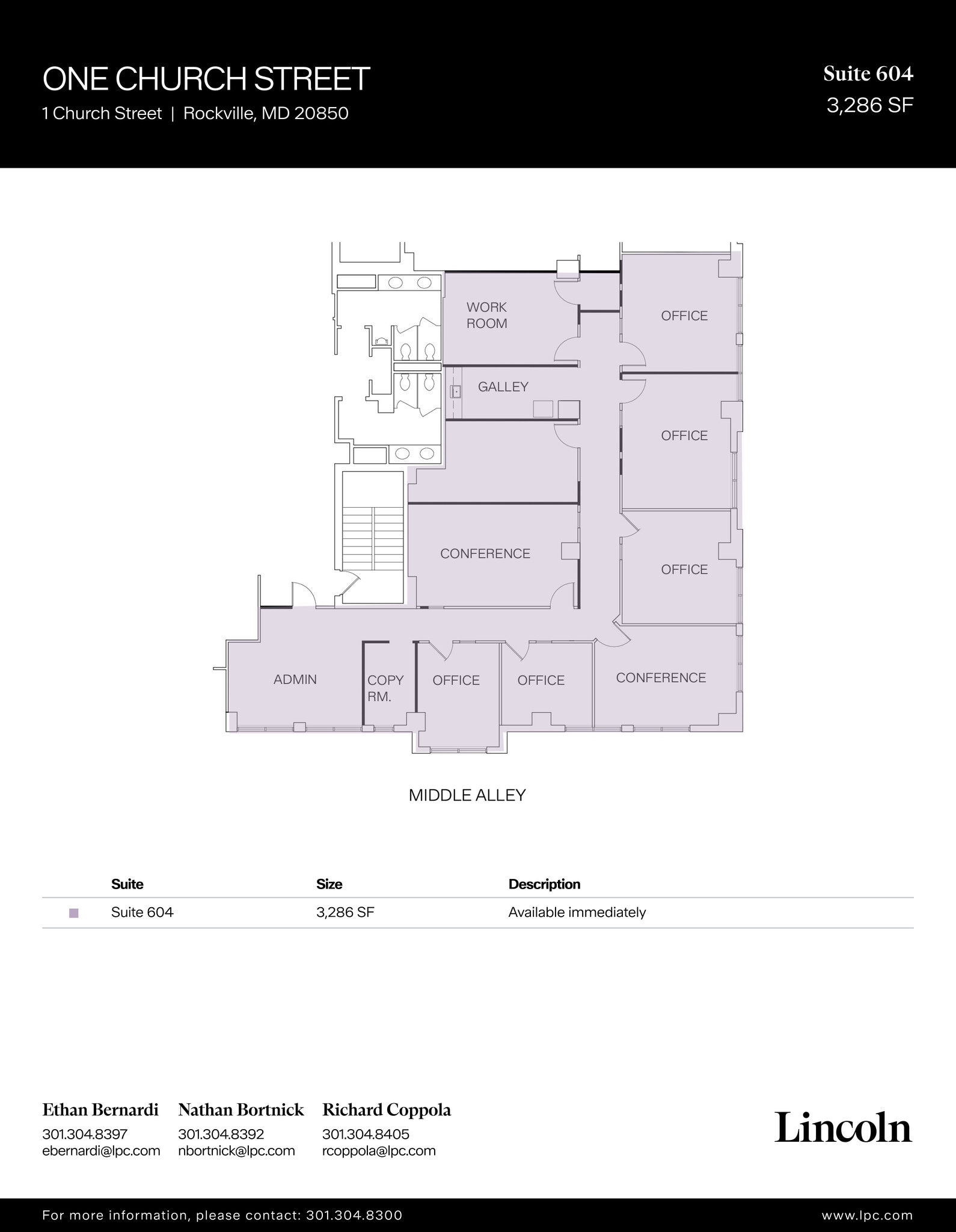 1 Church St, Rockville, MD à louer Plan d’étage– Image 1 sur 1