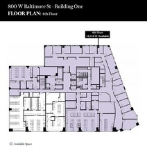 800 W Baltimore St, Baltimore, MD à louer Plan d’étage– Image 1 sur 1