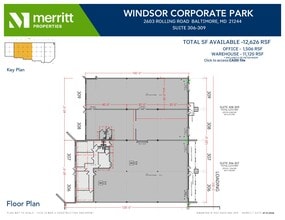 2601 N Rolling Rd, Windsor Mill, MD à louer Plan d’étage– Image 2 sur 2