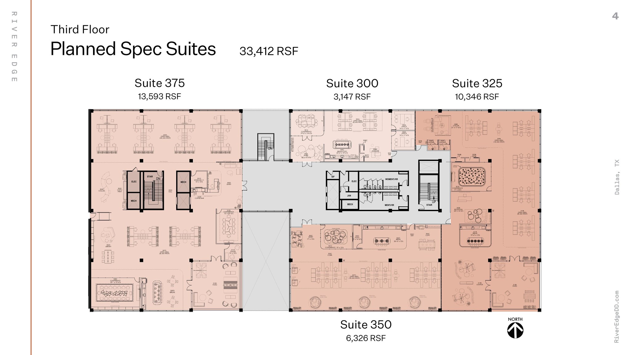 155 Riveredge Dr, Dallas, TX à louer Plan d’étage– Image 1 sur 1