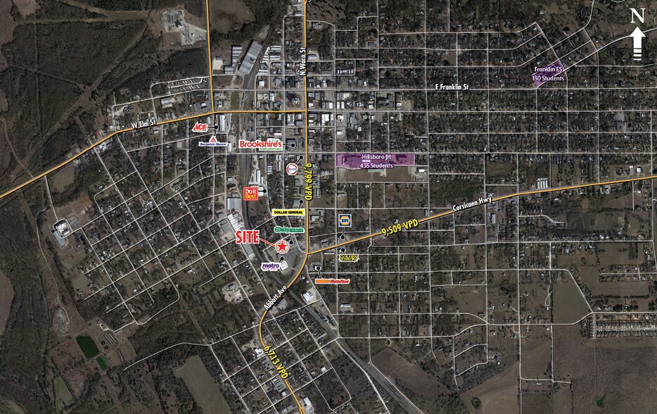 320-370 Covington St, Hillsboro, TX à louer - Aérien – Image 3 sur 7