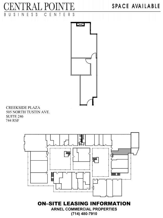 505 N Tustin Ave, Santa Ana, CA à louer Plan d’étage– Image 1 sur 1