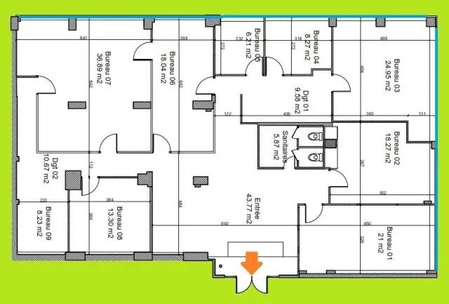 Bureau dans Paris à vendre - Plan d’étage – Image 3 sur 8