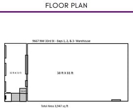 9601-9667 NW 33rd St, Miami, FL à louer Plan d’étage– Image 1 sur 1