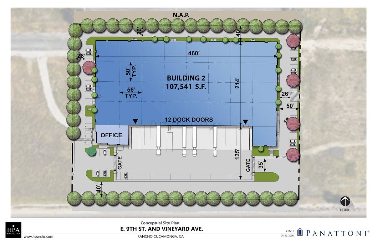 9th St & Vineyard Ave, Rancho Cucamonga, CA à louer Plan de site– Image 1 sur 2