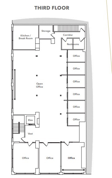 207 NW Park Ave, Portland, OR à louer Plan d’étage– Image 1 sur 5