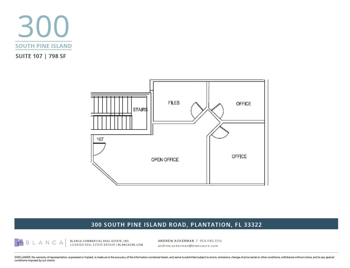 300 S Pine Island Rd, Plantation, FL à louer Plan d’étage– Image 1 sur 1