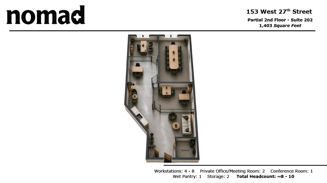 153 W 27th St, New York, NY à louer Plan d’étage– Image 1 sur 6
