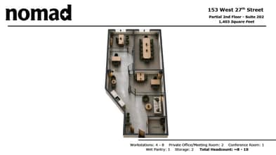 153 W 27th St, New York, NY à louer Plan d’étage– Image 1 sur 6